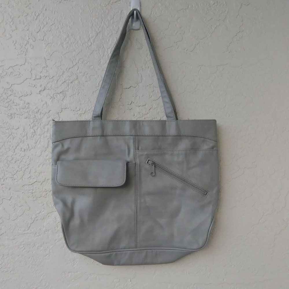 Gray Shoulder/Handbag Purse Pocketbook Travel Tote